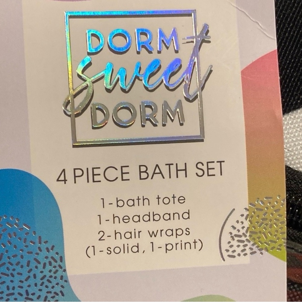 4-Piece Bath Set - Black and White